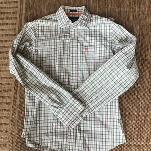 ABERCROMBIE AND FITCH SPRING COLORED MENS SHIRT SZ XL LIKE NEW BUTTON DOWN